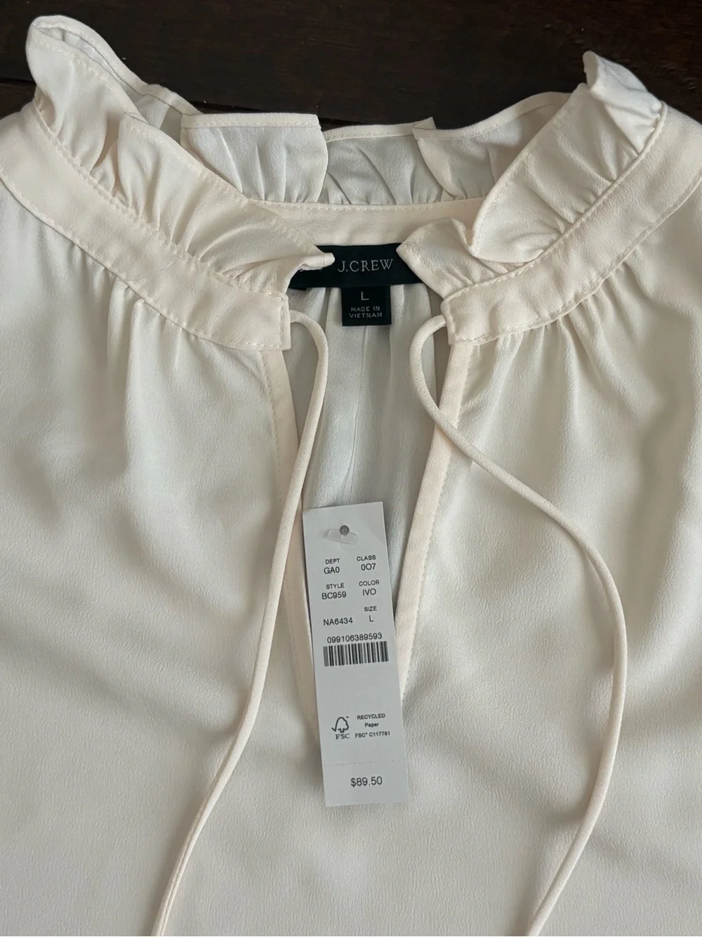 J. Crew layering finish